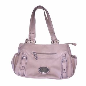 Cream Rosetti Shoulder Bag With Gold Decal